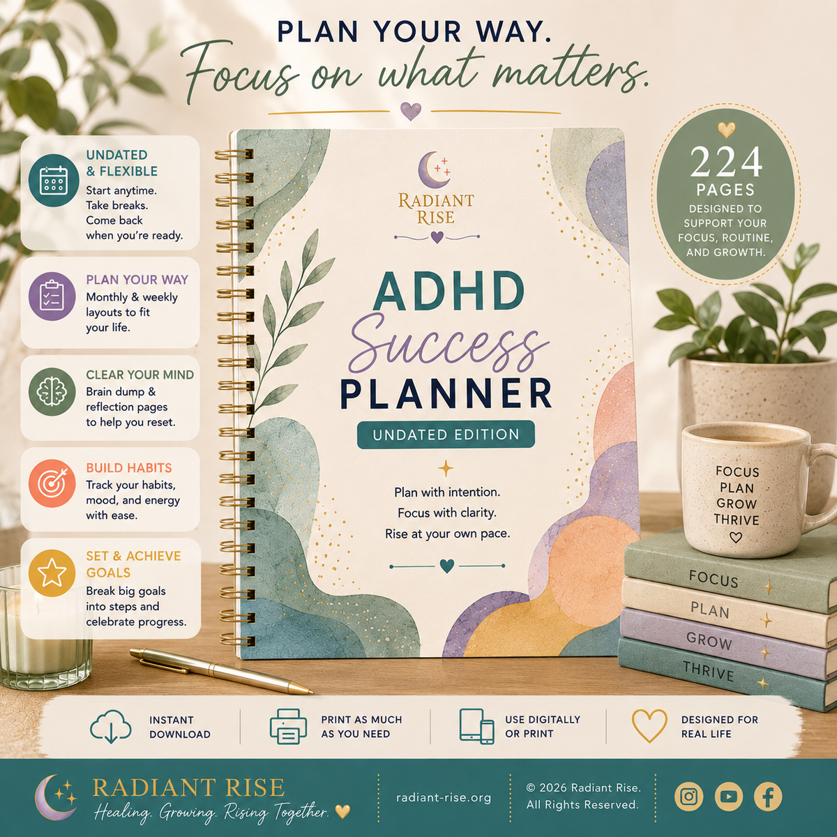 ADHD Success Planner | Undated Edition